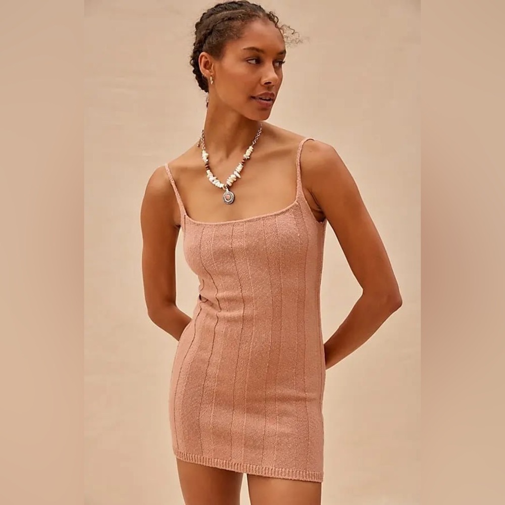 Free people beach sweater dress mini nwt
